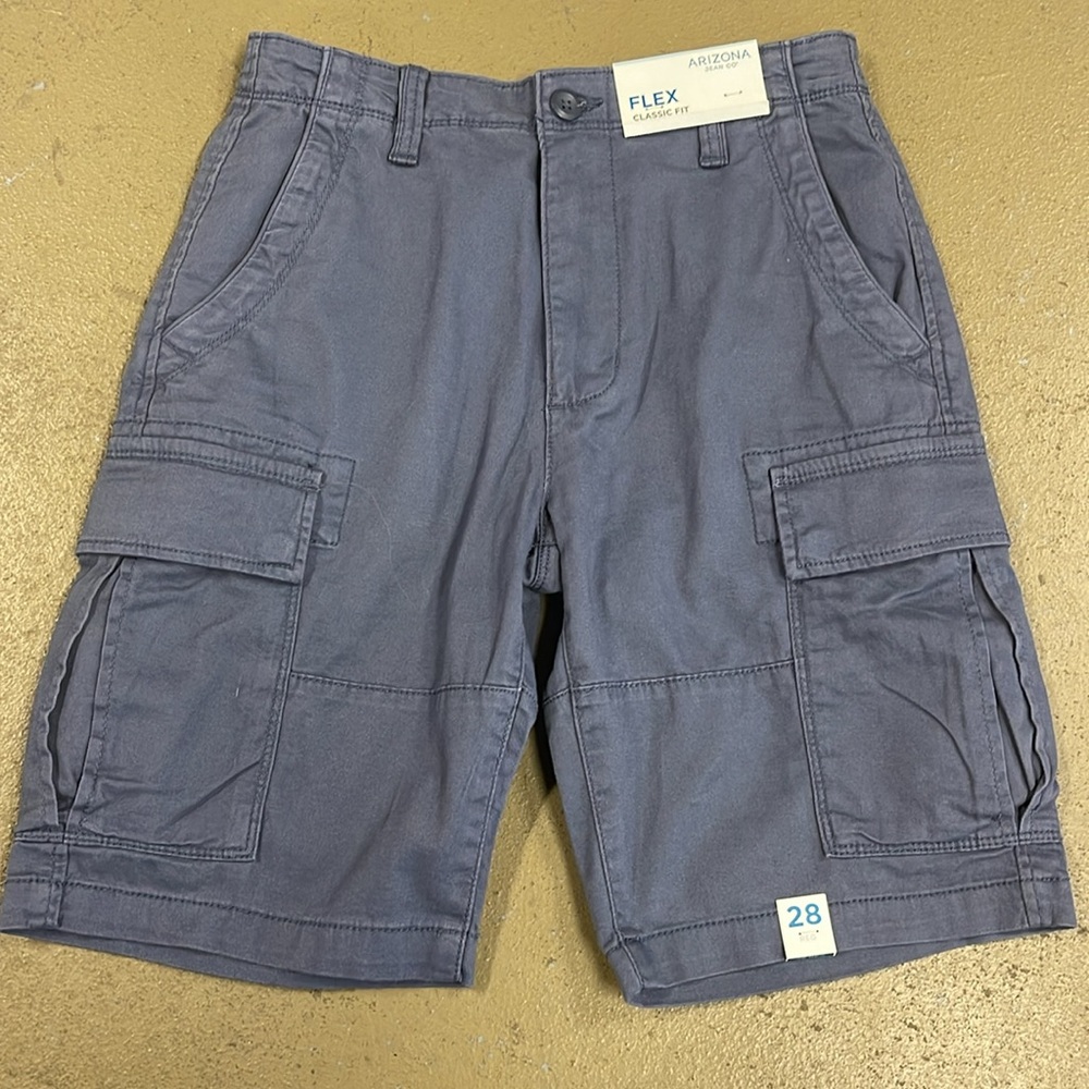 Arizona Jean Co Classic Fit Flex Cargo Shorts NWT Size 28